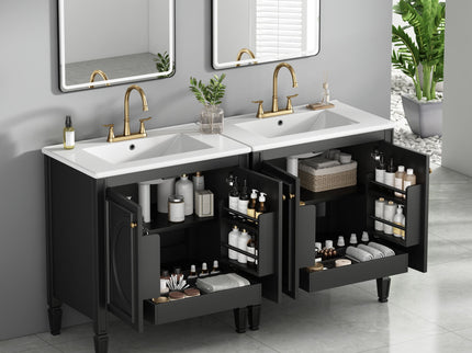 Bathroom Vanity With Sink With 2 Doors And Adjustable Shelf