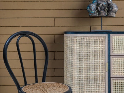 Rattan Dining Chair (Set of 2) - Black Multi