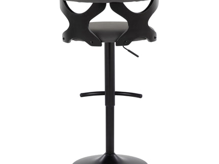 Gardenia - Contemporary Adjustable Barstool With Swivel With Rounded T Footrest (Set of 2)
