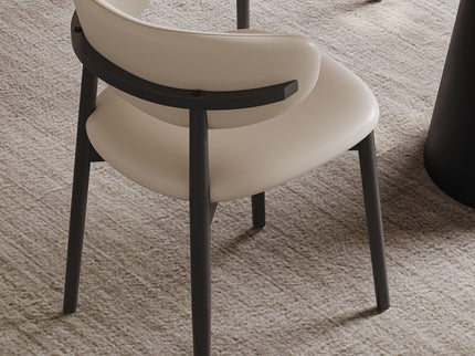 Round Dining Table - Black / Brown - Glass