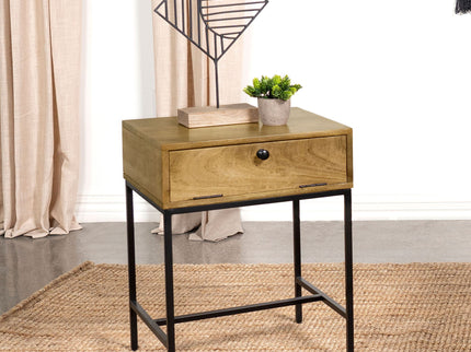 Wyrik - Rectangular Side End Table - Honey