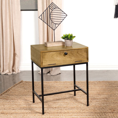 Wyrik - Rectangular Side End Table - Honey
