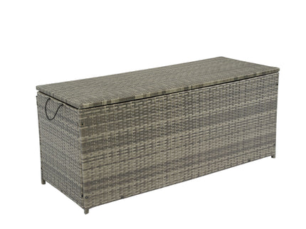 Outdoor Storage Box, Wicker Patio Deck Boxes With Lid, Outdoor Cushion Storage For Kids Toys, Pillows, Towel, Wicker