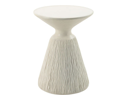 Duane - Fiber Concrete Accent Table - White