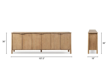 Nolan - 6 Door Sideboard - Brown