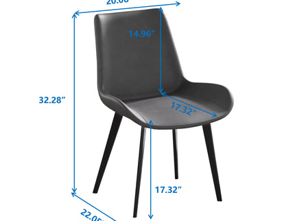 Modern Dining Chair Living Room Metal Leg Dining Chair (Set of 2)