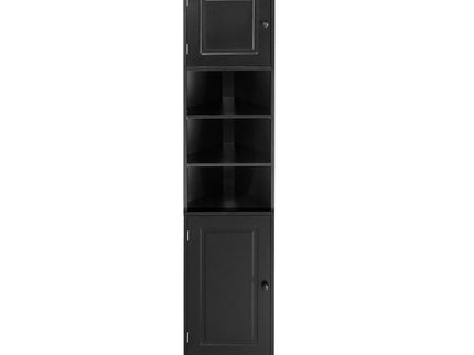 Multi Functional Corner Cabinet With Adjustable Shelves And 2 Doors