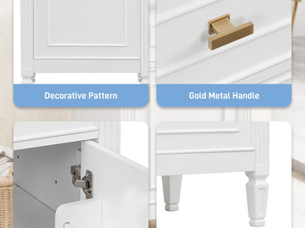 Bathroom Vanity With Sink, Adjustable Shelf, Tilt-Out Drawer