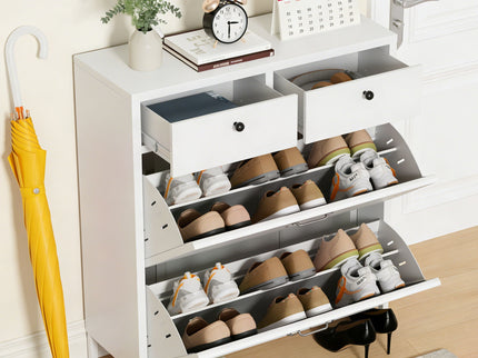 Shoe Cabinet With Flip Drawers