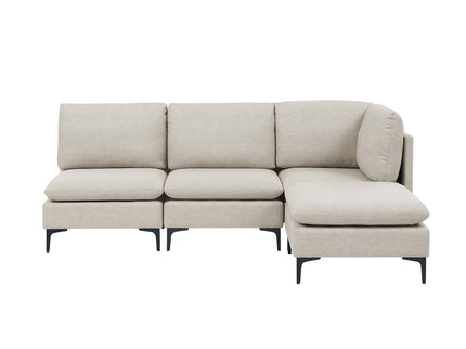 Upholstered Modular Sectional With Tall Legs, Medium Firm Seat
