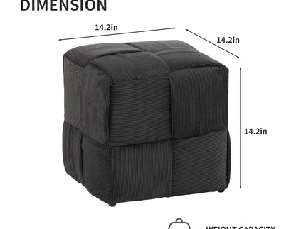 Modern Ottoman Foot Rest With Woven Design