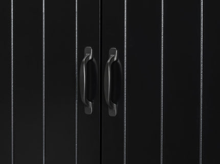 Modern Bathroom Storage Cabinet With Two Laundry Baskets, One Drawer, Adjustable Shelf