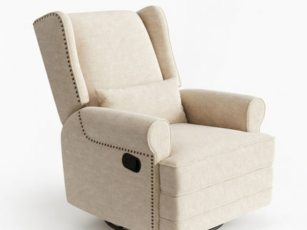 Extra Wide Swivel Recliner Glider Chair With Footrest