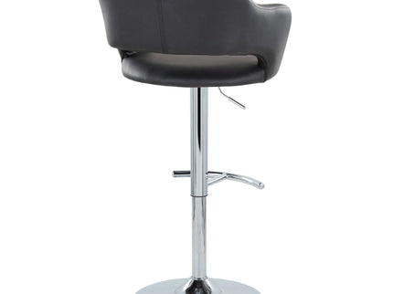 Margarite - Contemporary Ajustable Barstool With Swivel With Rounded T Footrest (Set of 2)