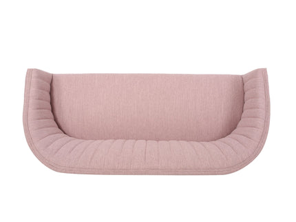 Mid Century Modern Loveseat With Channel Stitched Backrest