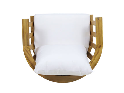 Patio Furniture Set, Outdoor Acacia Wood Patio Club Chair With Table