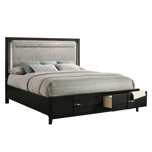 Opel - Storage Bed With LED Headboard