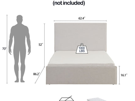 Lucas - Tall Headboard Upholstered Bed