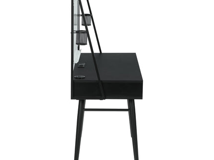 Darby - Writing Desk With USB Ports - Black