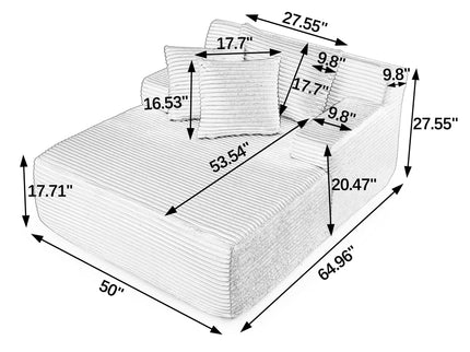 Modern Single Lazy Sofa Lounge Chair With High Density Foam