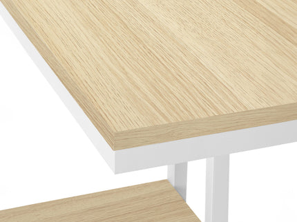Accent Table, C - Shaped, Marble Look Contemporary & Modern Convenient Design
