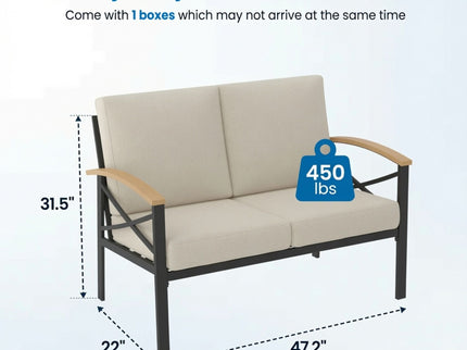 Outdoor Loveseat With Washable Cushions