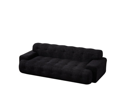 Cloud Series Minimalist Button Tufted Square Arm 3 Seater Sofa