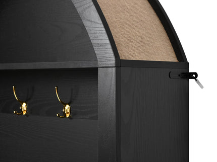 Arched Top Hall Tree With 5 Hooks