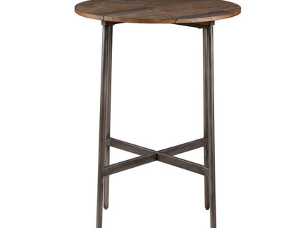 Renu - Round Bar Table With Industrial Charm - Light Brown