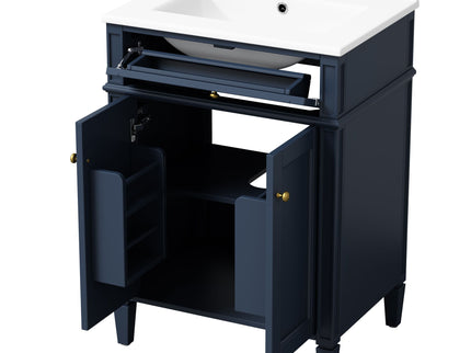 Modern Bathroom Vanity With Tip-Out Drawer And Soft-Close Hinges