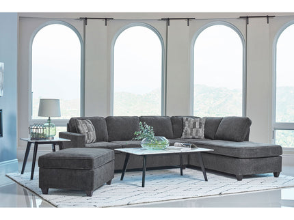 Johnston - Cushion Back Sectional With Pillows Elegant Upholstered Seating - Dark Gray