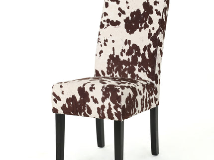 Contemporary Dining Chair With Rubberwood Legs (Set of 2)
