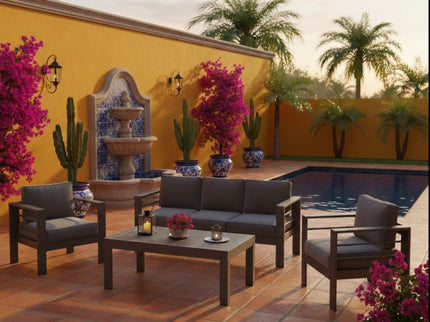 Outdoor Patio Set All-Weather With Thick Cushions