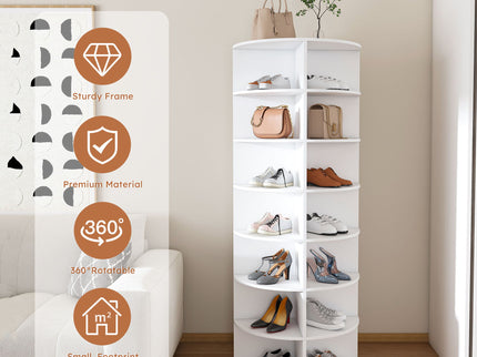 Rotating Shoe Rack Tower