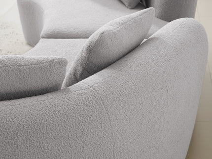 Curved 4 Seater Full Compression Sponge Sofa