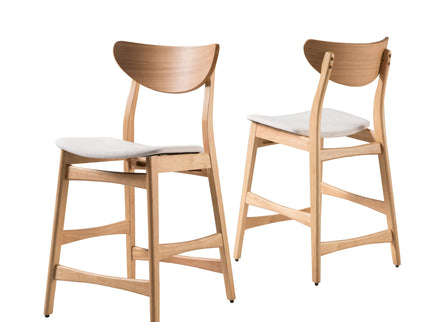 Retro Modern Counter Height Chair Set With Cushioned Seats