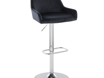 Daniella - Contemporary Adjustable Barstool With Swivel With Rounded Rectangle Footrest (Set of 2)