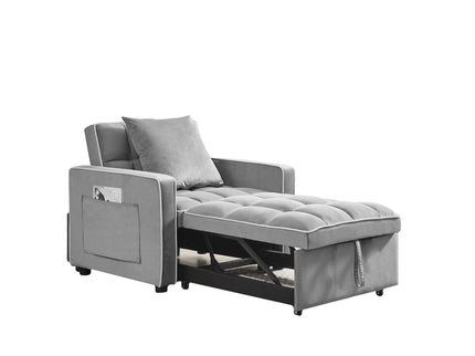 Modern 3 In 1 Sofa Bed Chair, Adjustable Recliner