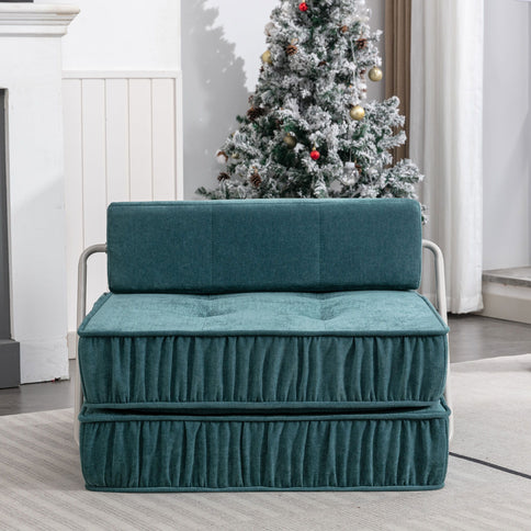 Folding Sofa With Removable Back Cushion, Convertible Futon Sleeper Chair