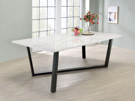 Vesper - Dining Rectangular Table - White Marble