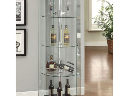 Tenley - 4 Shelf Curio Cabinet With Hexagonal Design