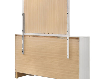 7 Drawer Dresser With Mirror - White