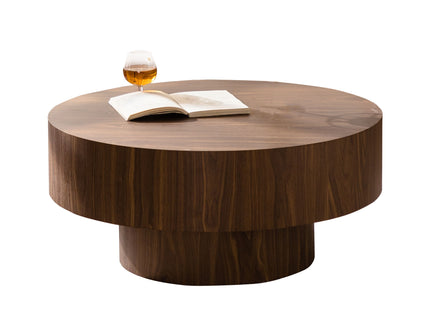 Round Coffee Table For Living Room - Walnut