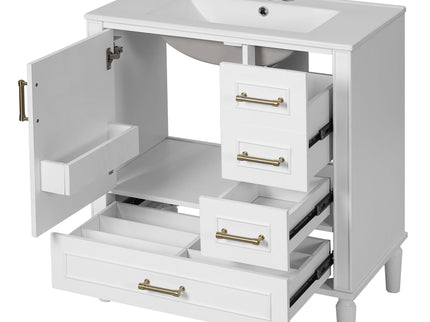 Traditional Bathroom Vanity Set With Soft Close Doors