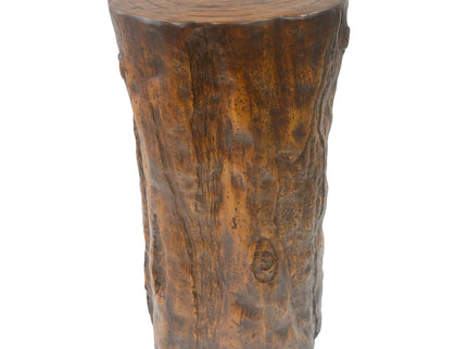 Tree Stump Side Table, Indoor / Outdoor Use - Antique Brown
