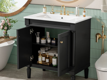 Bathroom Vanity Cabinet With Sink, Soft Close Doors, Storage Cabinet