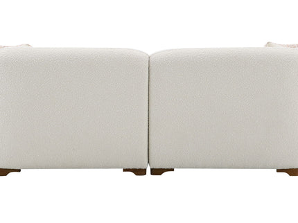 Darius - Boucle Sofa With 2 Toss Pillows - Beige