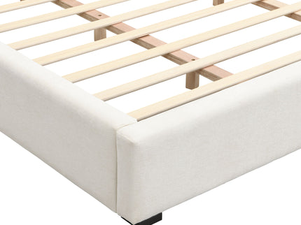 Elegant Wide Edge Bed With Soft Upholstered