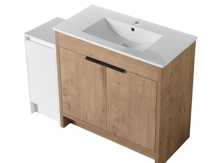 Freestanding Bathroom Vanity With Sink And Storage Cabinets, Soft Closing Doors