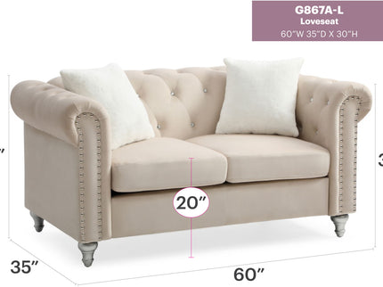 Stylish Contemporary Loveseat